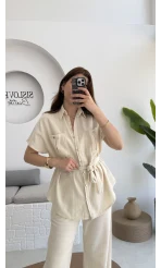 Flam Taş Keten Takım