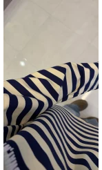 Flex Çizgili Baskı Detay Sweatshirt - Lacivert - Kod: 1130