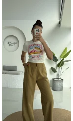 Floryn Cepli Pantolon - Hardal - 3756