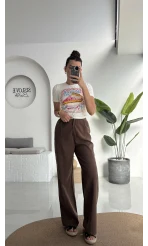 Floryn Cepli Pantolon - Kahve - 3756