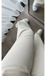 Gabardin Krem Pantolon