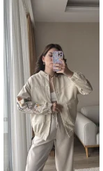 Gabardin Nakış Detay Ceket