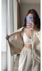 Gabardin Nakış Detay Ceket