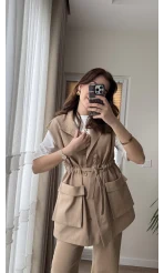 Gamardin Büyük Cepli Yelek - Camel