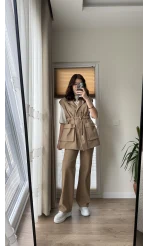 Gamardin Büyük Cepli Yelek - Camel