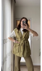 Gamardin Büyük Cepli Yelek - Haki