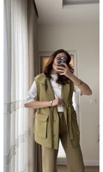 Gamardin Büyük Cepli Yelek - Haki