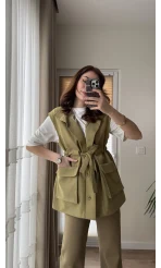 Gamardin Büyük Cepli Yelek - Haki