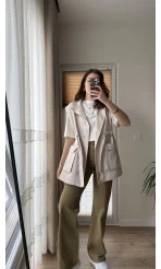 Gamardin Büyük Cepli Yelek - Taş