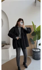 Gemma Kısa Trençkot - Siyah - Kod: 7556