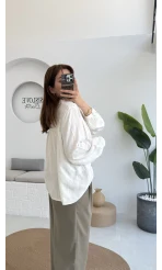 Gipe Detay Işıltı Gömlek - Gold - 2062