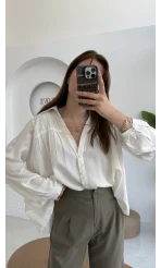 Gipe Detay Işıltı Gömlek - Gold - 2062