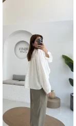 Gipe Detay Işıltı Gömlek - Gold Siyah- 2062