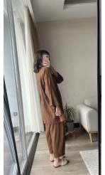 Gofre Kimona Takım Acı Kahve