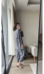 Gofre Kimona Takım Antrasit