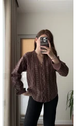 Gömlek Nakış Detay Acı Kahve 2035