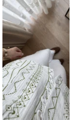 Gömlek Nakış Detay Beyaz 2035