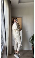 Gömlek Pantolon Krem Takım - 50838