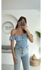 Gori Gipeli Bluz - Mavi - 106198