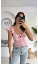 Gori Gipeli Bluz - Pembe - 106198