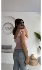 Gori Gipeli Bluz - Pembe - 106198