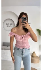 Gori Gipeli Bluz - Pembe - 106198