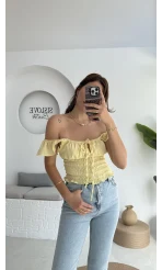 Gori Gipeli Bluz - Sarı - 106198