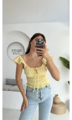 Gori Gipeli Bluz - Sarı - 106198