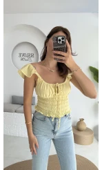 Gori Gipeli Bluz - Sarı - 106198