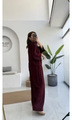 Grape Kimono Takım - Bordo - 8002