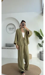 Grape Kimono Takım - Haki - 8002