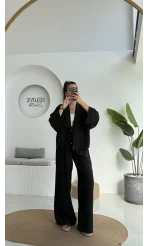Grape Kimono Takım - Siyah - 8002