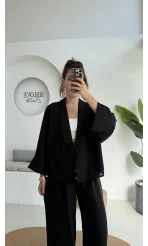 Grape Kimono Takım - Siyah - 8002