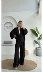 Grape Kimono Takım - Siyah - 8002