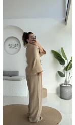 Grape Kimono Takım - Vizon - 8002