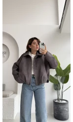 Gri Süet Ceket - Kod: 508230
