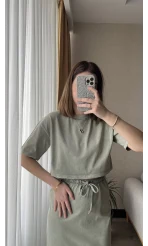 Haki Etekli Yıkamalı Takım