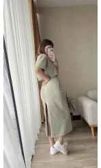 Haki Etekli Yıkamalı Takım