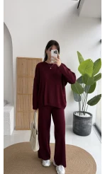 Harvey Oversize Triko Takım - Bordo - Kod: 4004