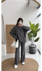 Harvey Oversize Triko Takım - Füme - Kod: 4004