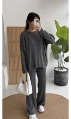 Harvey Oversize Triko Takım - Füme - Kod: 4004