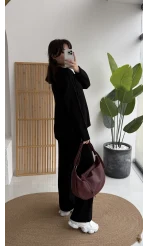 Harvey Oversize Triko Takım - Siyah - Kod: 4004