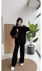 Harvey Oversize Triko Takım - Siyah - Kod: 4004