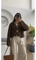 Hera Kemerli Bol Paça Kumaş Pantolon - Krem