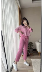 Holly Pembe Keten Pantolon
