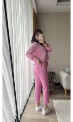 Holly Pembe Keten Pantolon