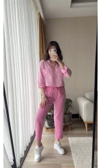 Holly Pembe Keten Pantolon