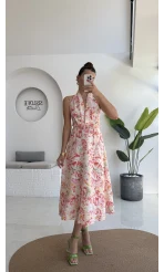 İbiza Boyundan Geçmeli Elbise - 8220