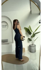 İspanyol Kemerli Denim Tulum