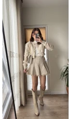 CEKET İspanyol Serisi Gold Düğme Detay Tüvit